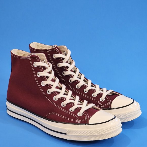 Converse Chuck 70 Hi Deep Bordeaux Canvas Unisex Sneakers 171567C NWT - Picture 1 of 6